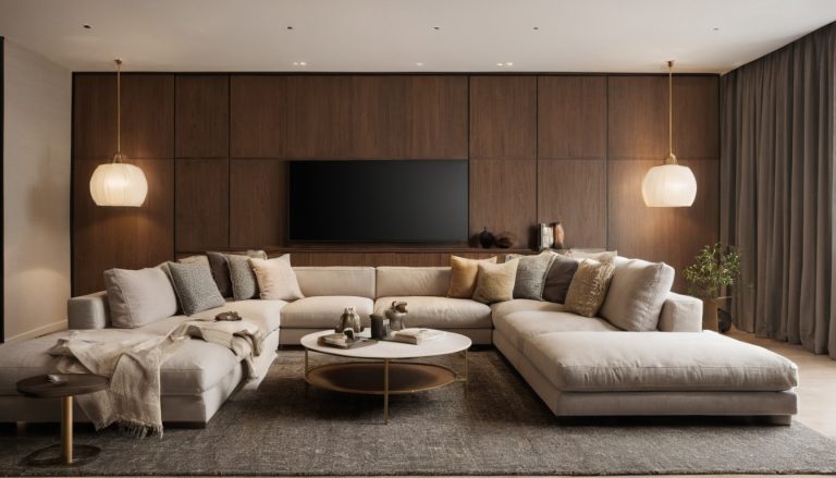 Luxury interior image showing Living Room Layout Rules: How to Size Sofas, Rugs, Tables, and Walkways Before Buying