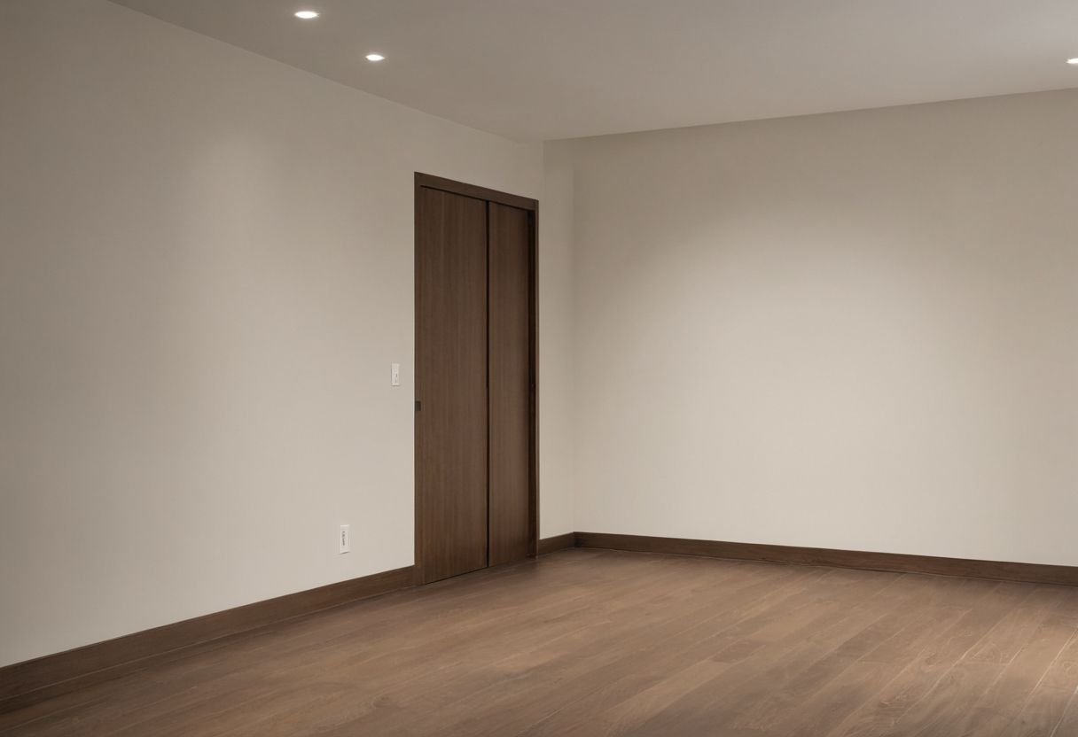 Luxury interior image showing Flush skirting requires one plane but several coordinated layers